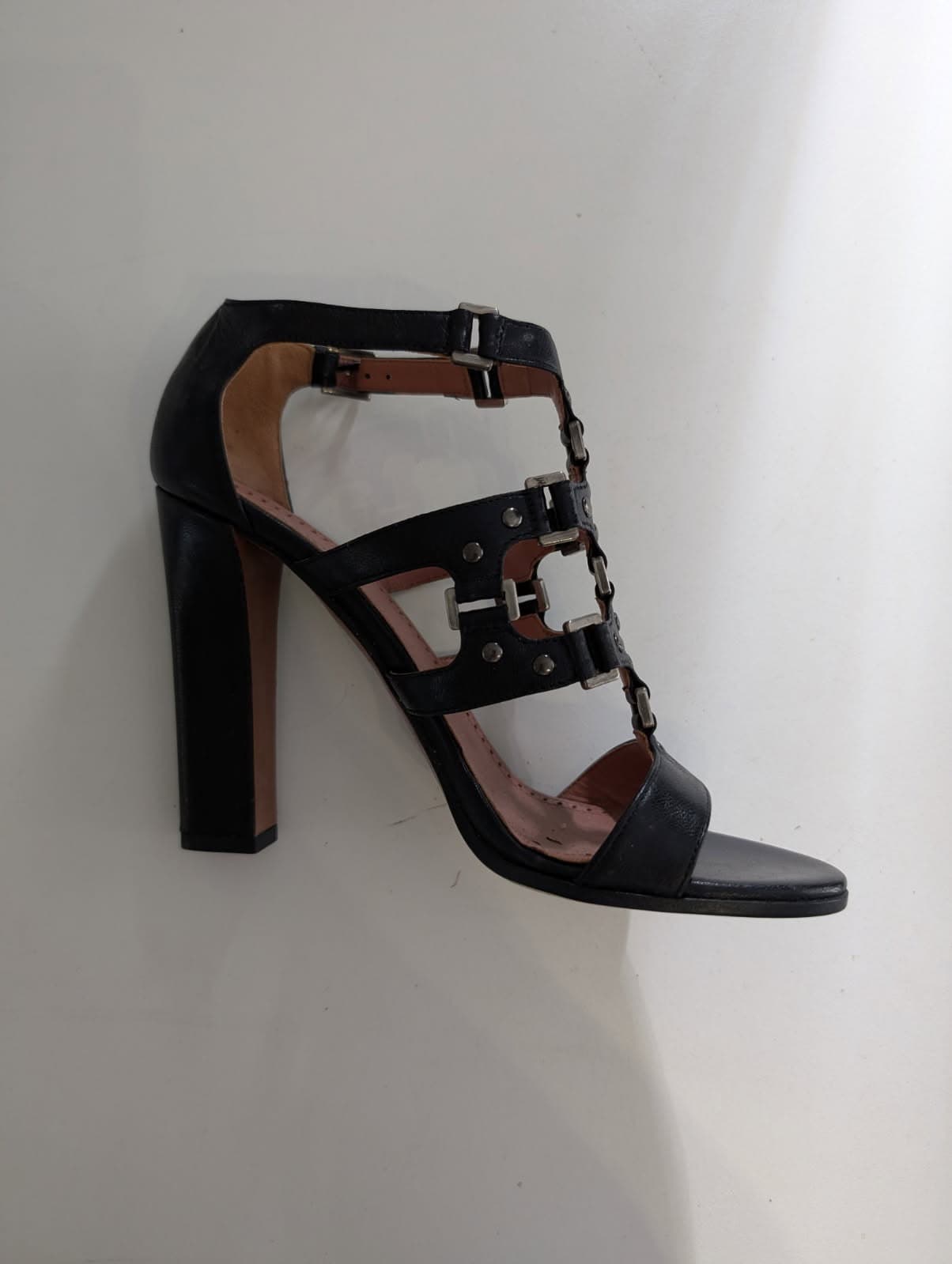 Alaïa Paris Black Leather Gladiator Heeled Sandals - Size EU 38 — photo 2 of 6