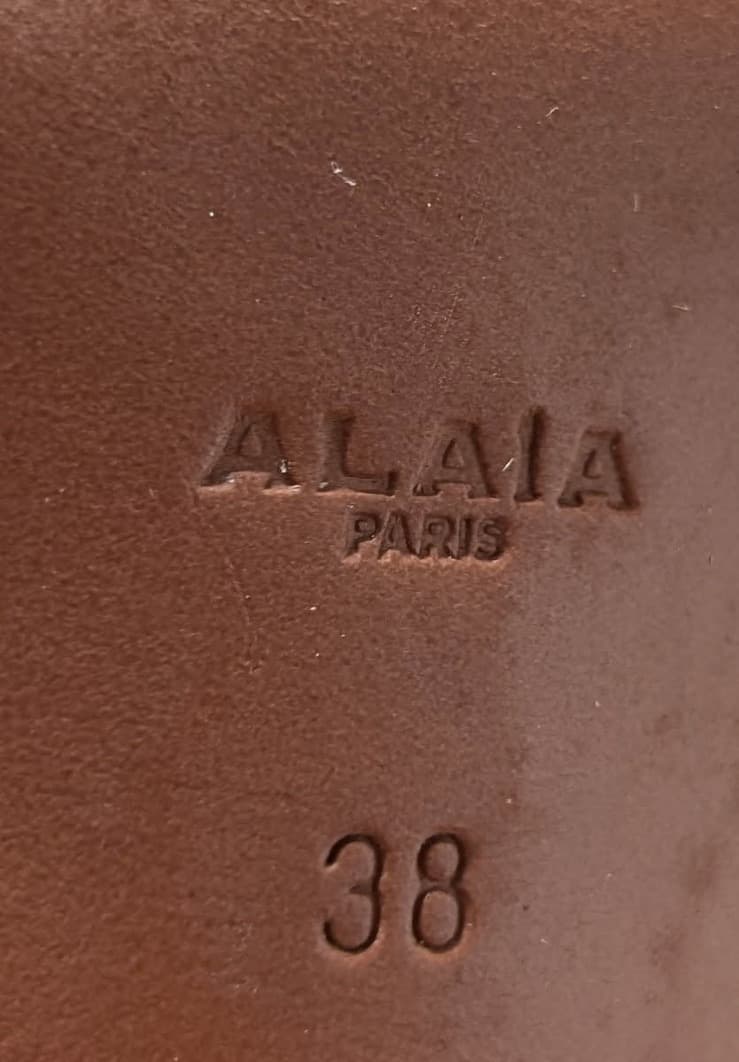 Alaïa Paris Black Leather Gladiator Heeled Sandals - Size EU 38 — photo 3 of 6