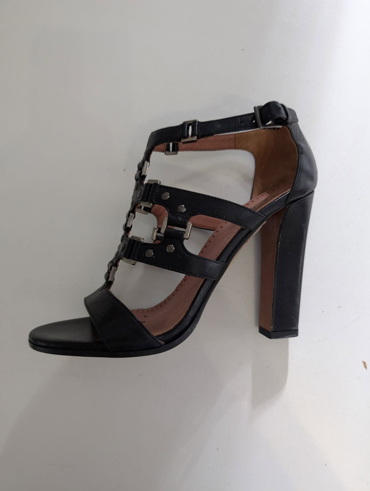 Alaïa Paris Black Leather Gladiator Heeled Sandals - Size EU 38 — photo 4 of 6
