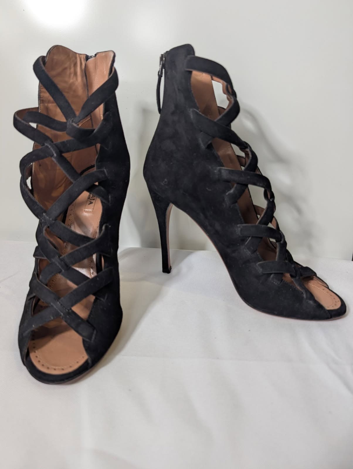 Alaïa Paris Black Suede Cutout Lace-Up Heels - Women's EU 38 — photo 5 of 7