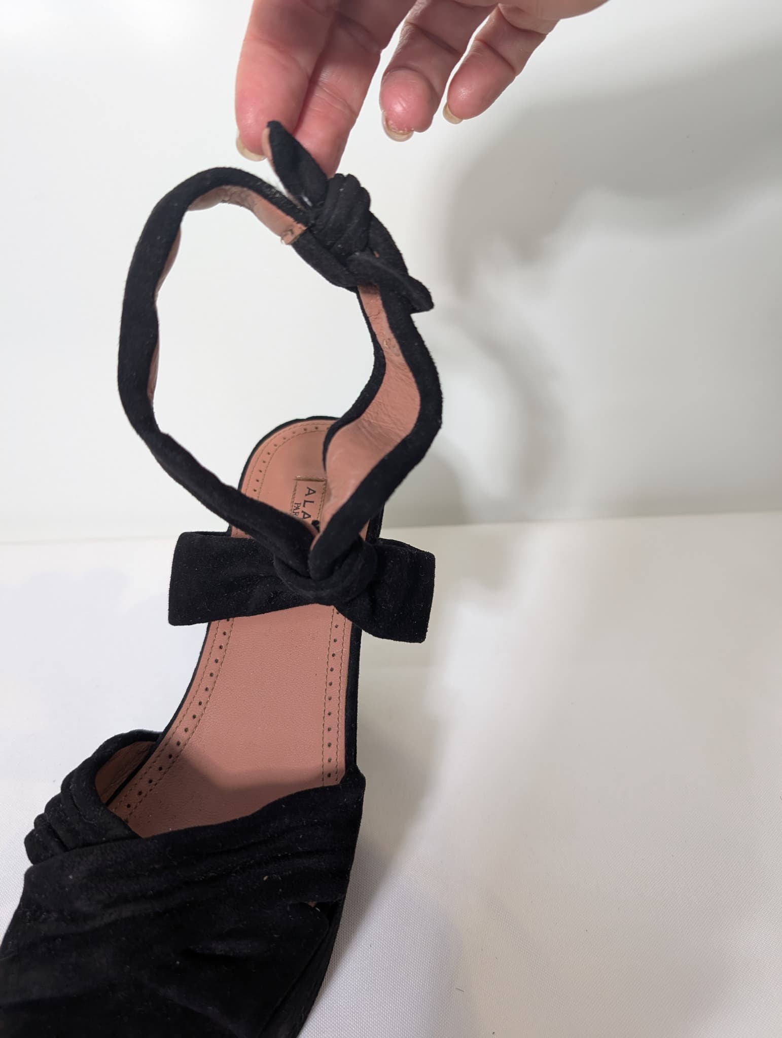 Alaïa Paris Platform Wedge Sandals Black Suede — photo 7 of 10