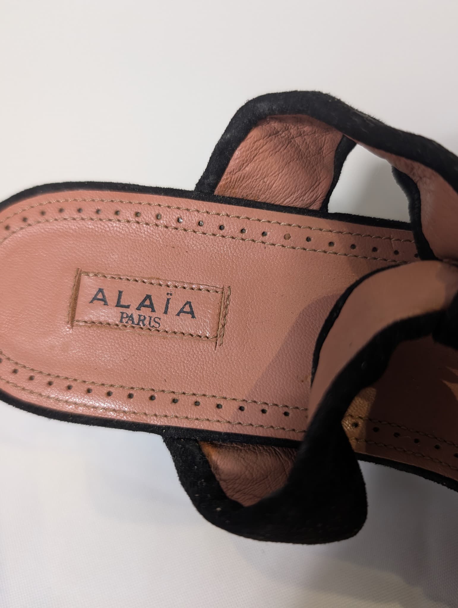 Alaïa Paris Platform Wedge Sandals Black Suede — photo 8 of 10