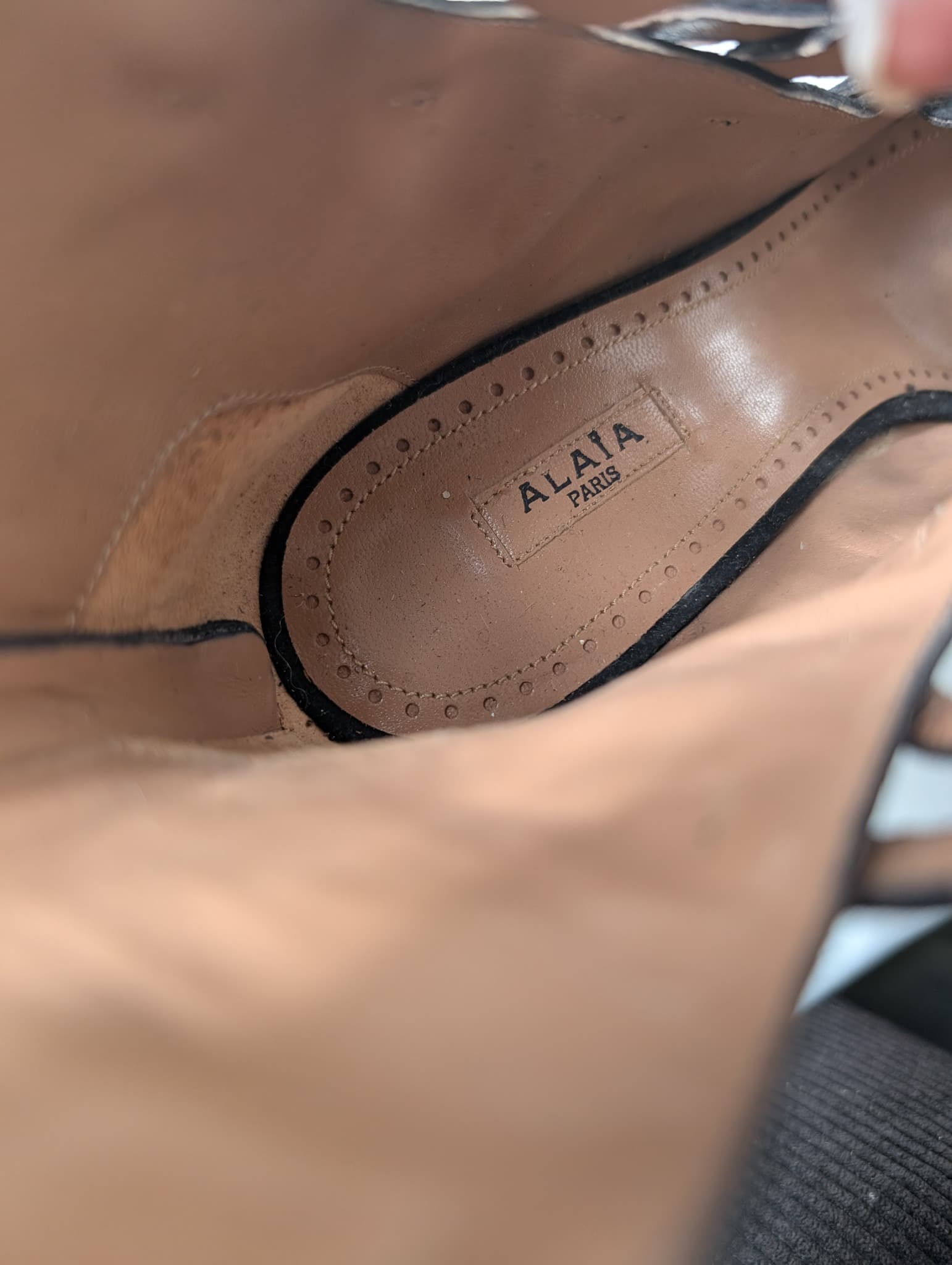 Alaïa Strappy Stiletto Sandals Black Suede Size 38 — photo 6 of 15