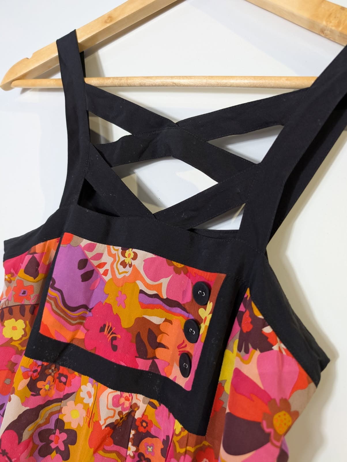 Alannah Hill Silk Floral Dress - Criss-Cross Back Size 8 — photo 3 of 8