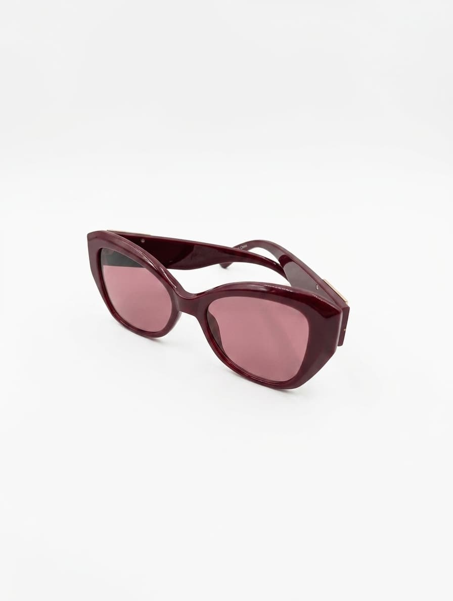 ALDO Cat Eye Sunglasses Burgundy — photo 1 of 5