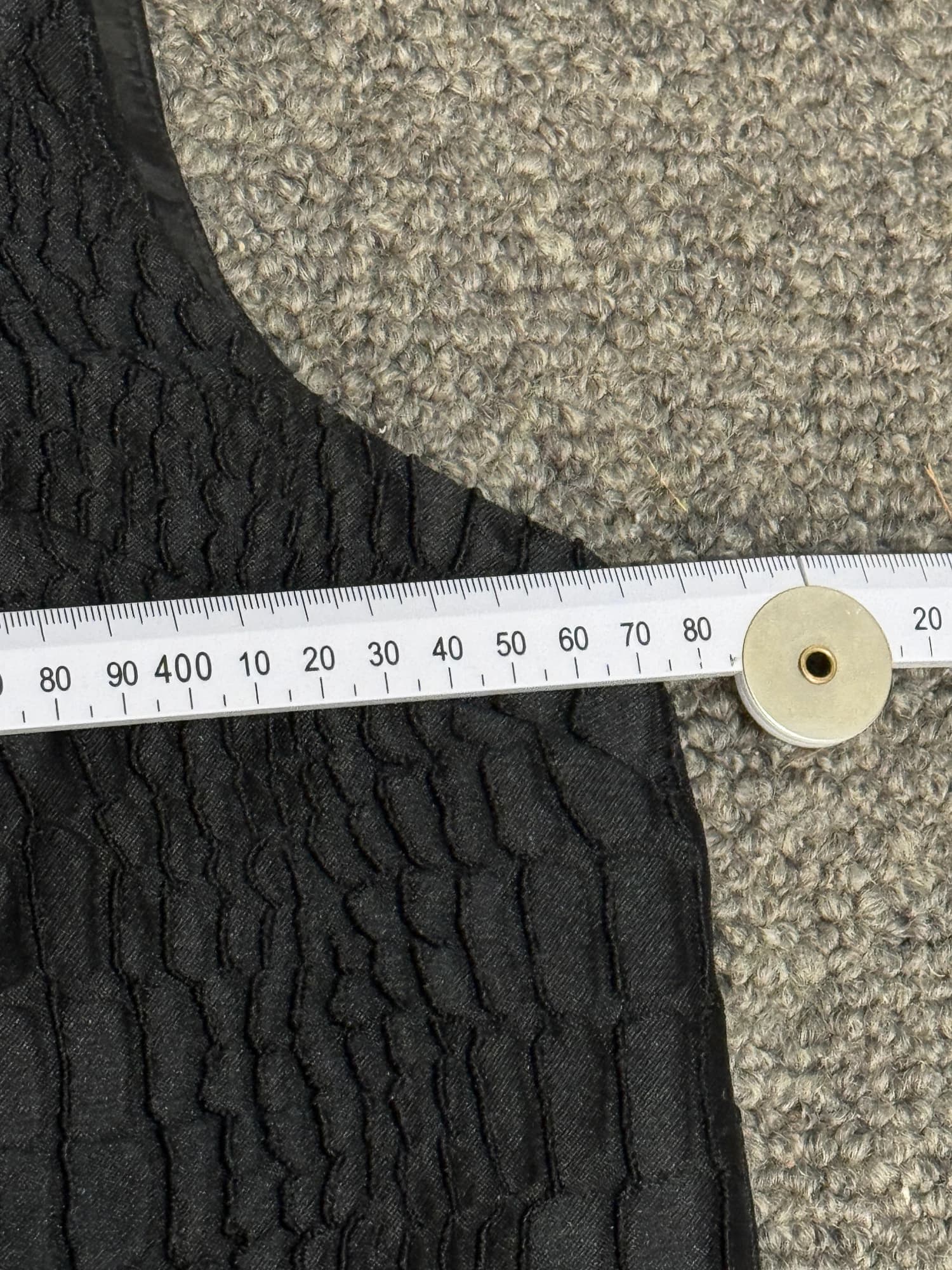 Alex Perry Black Textured Ruffle Hem Mini Dress — photo 10 of 11