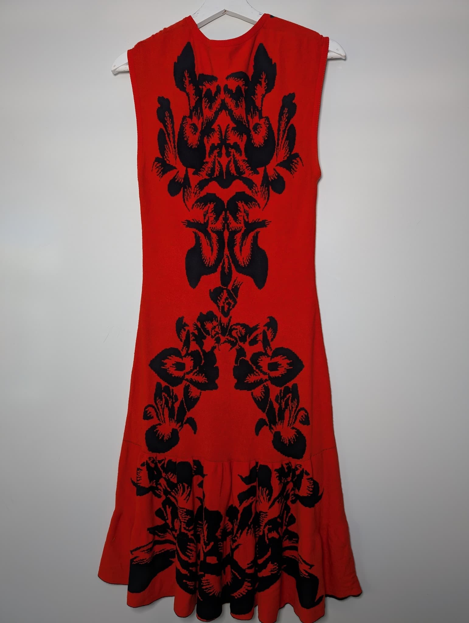 Alexander McQueen Floral Knit Sleeveless Dress Red/Black Size L — photo 4 of 8