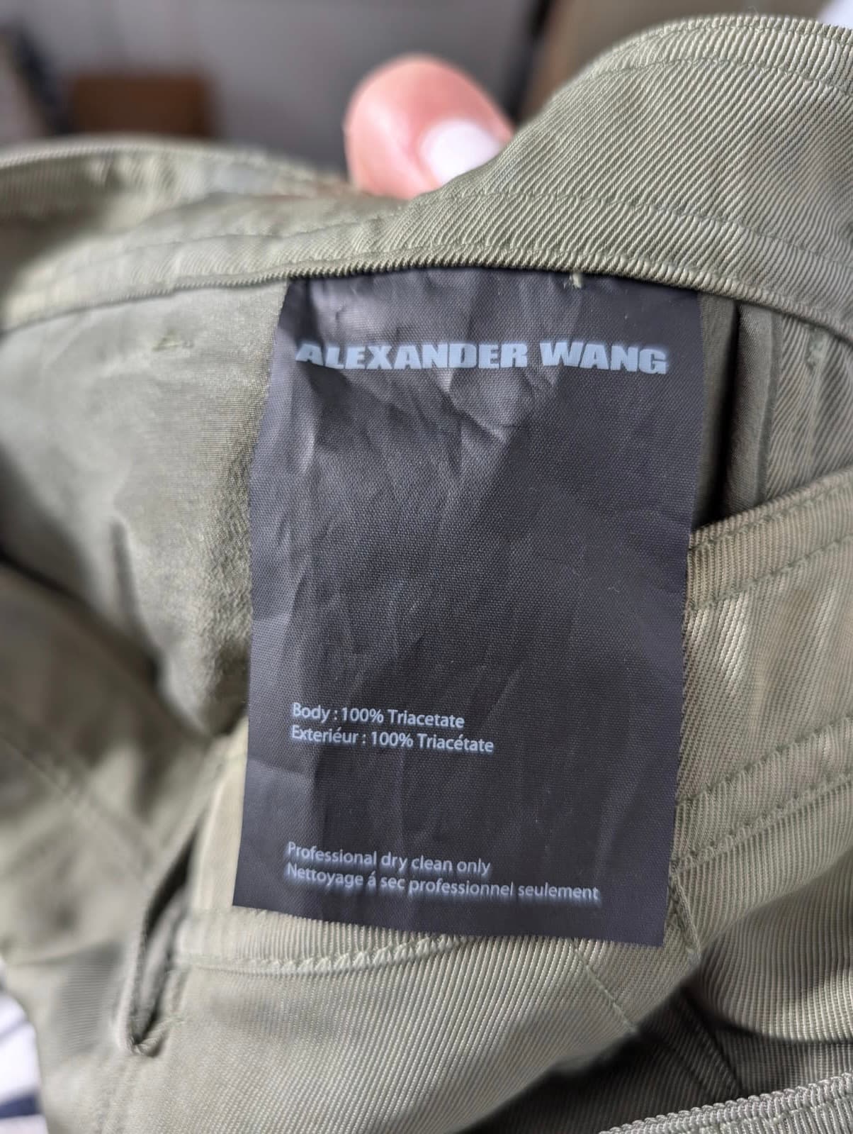 Alexander Wang Olive Green Cargo Pants - Size 4 — photo 6 of 6