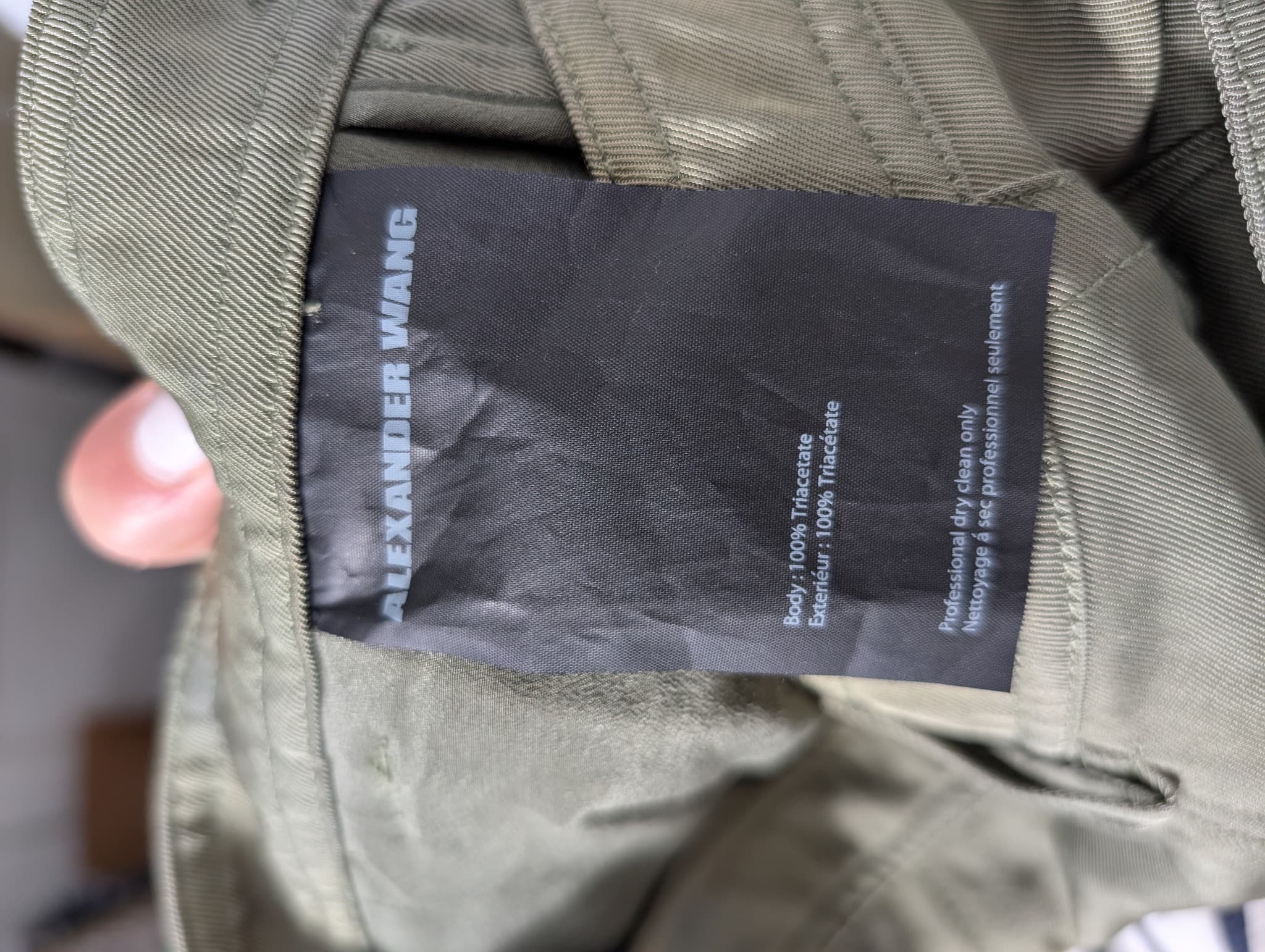Alexander Wang Paneled Trousers Olive Green Women's Size 4 — photo 6 of 13