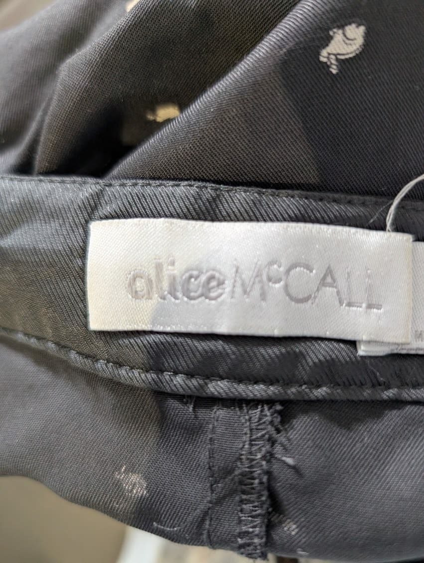 Alice McCall Black Shorts with White Rabbit Print - Size 12 — photo 3 of 8