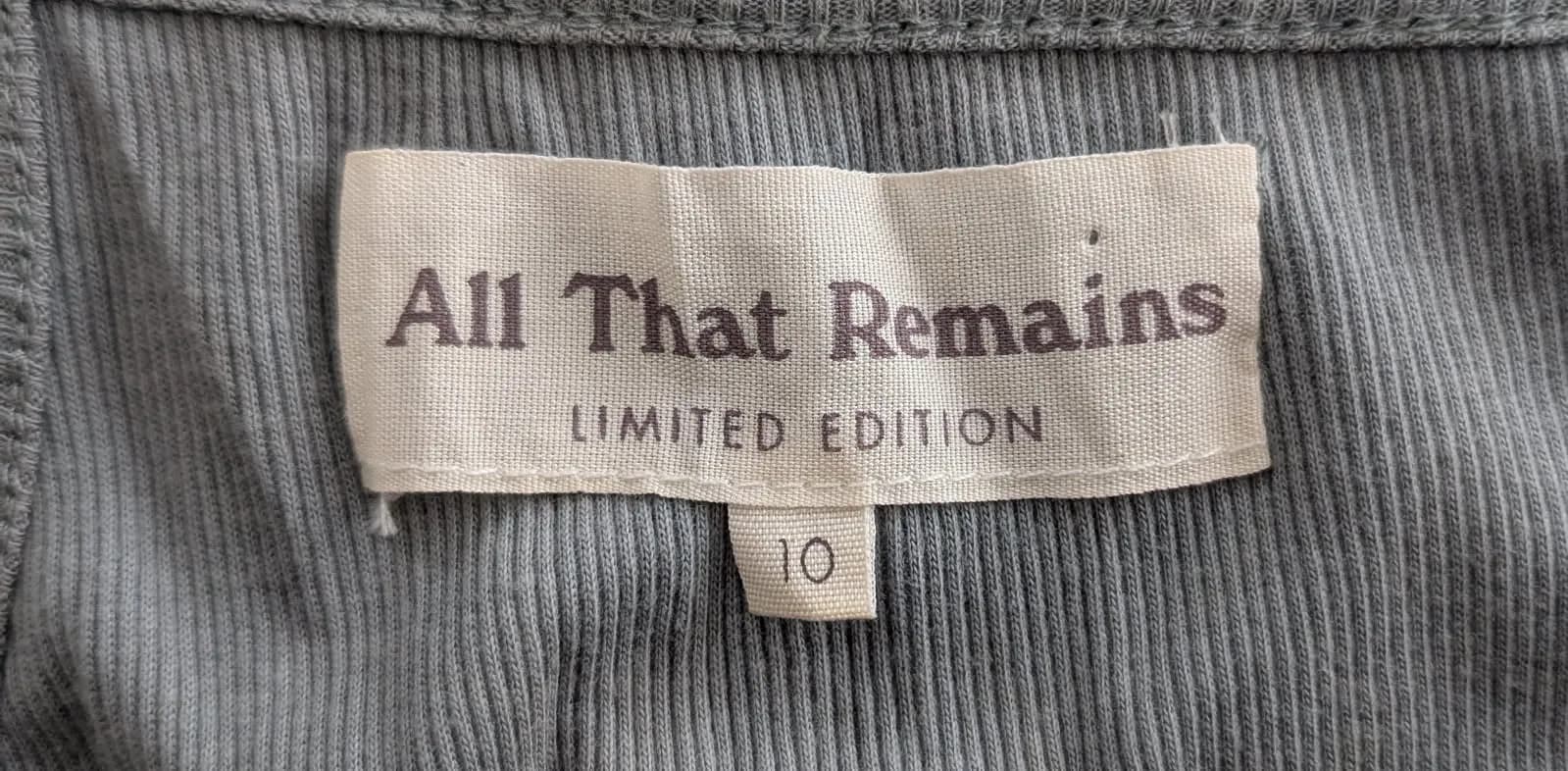 All That Remains Limited Edition Ribbed Tank Top Grey Size 10 — photo 2 of 7