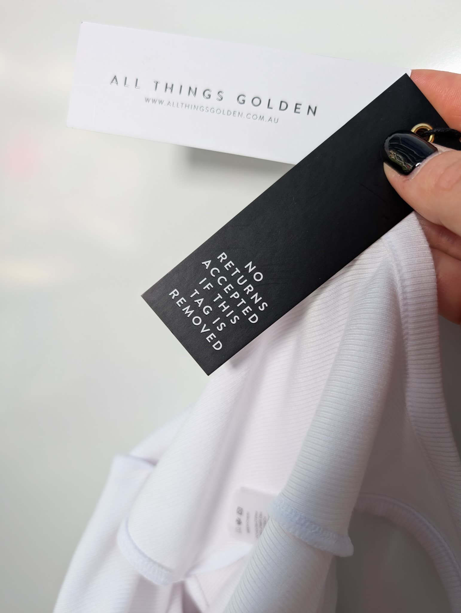 All Things Golden Ribbed Scoop Neck Bodysuit White Size S — photo 7 of 9