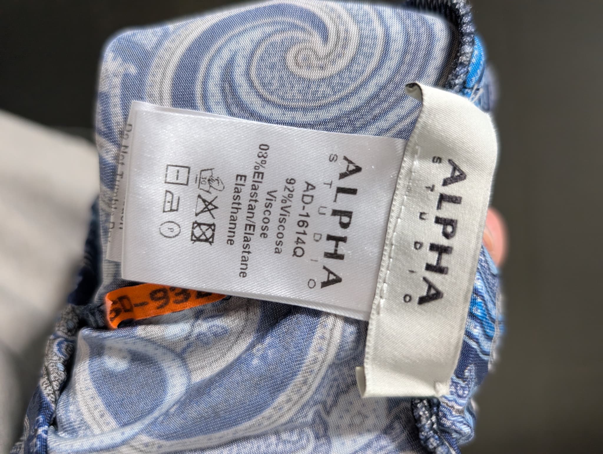 Alpha Studio Paisley Sleeveless Top and Wide Leg Pants Set Blue IT 44 — photo 6 of 9