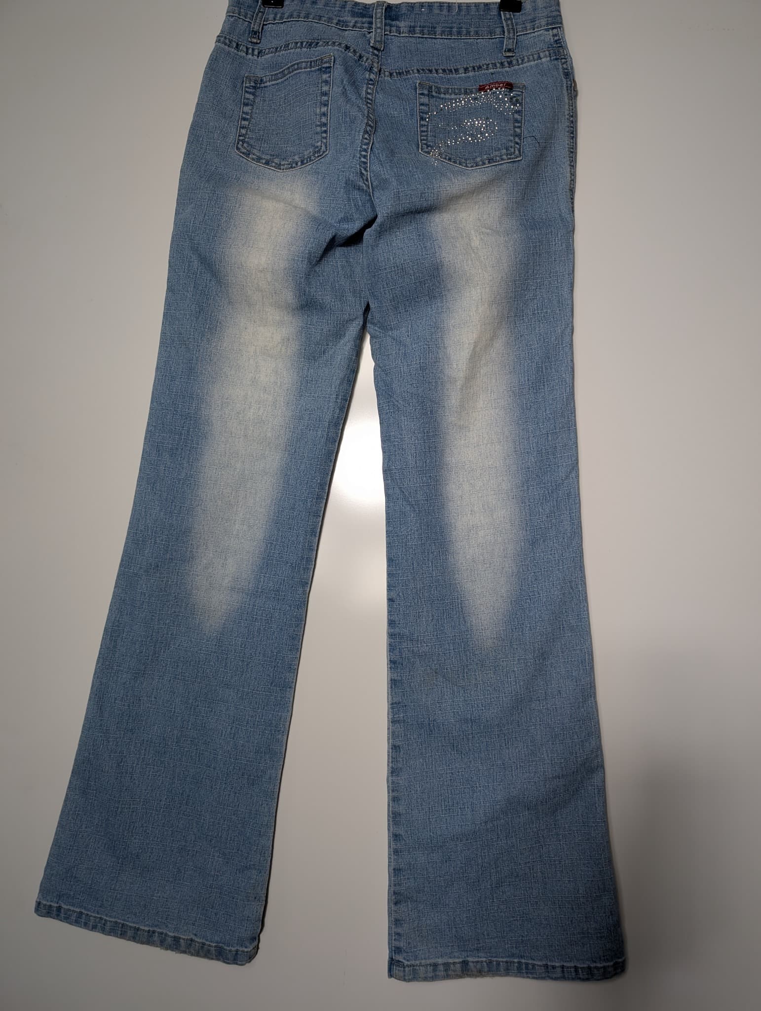 Amber Glow Rhinestone Embellished Light Wash Jeans Women's Size 8 — photo 6 of 9