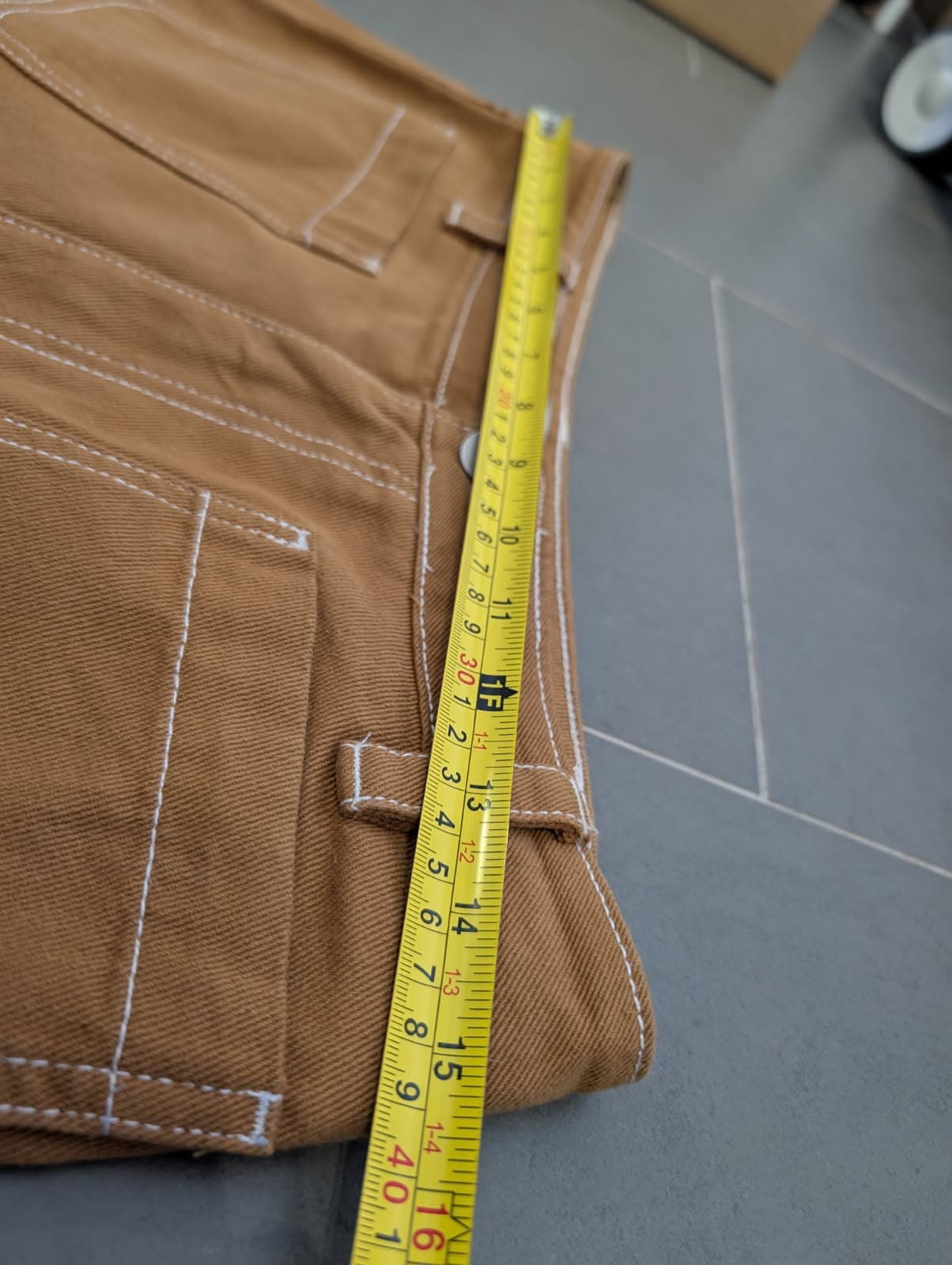 Amelius Brown Canvas Flare Pants - Contrast Stitching Women's Size 10 — photo 2 of 7
