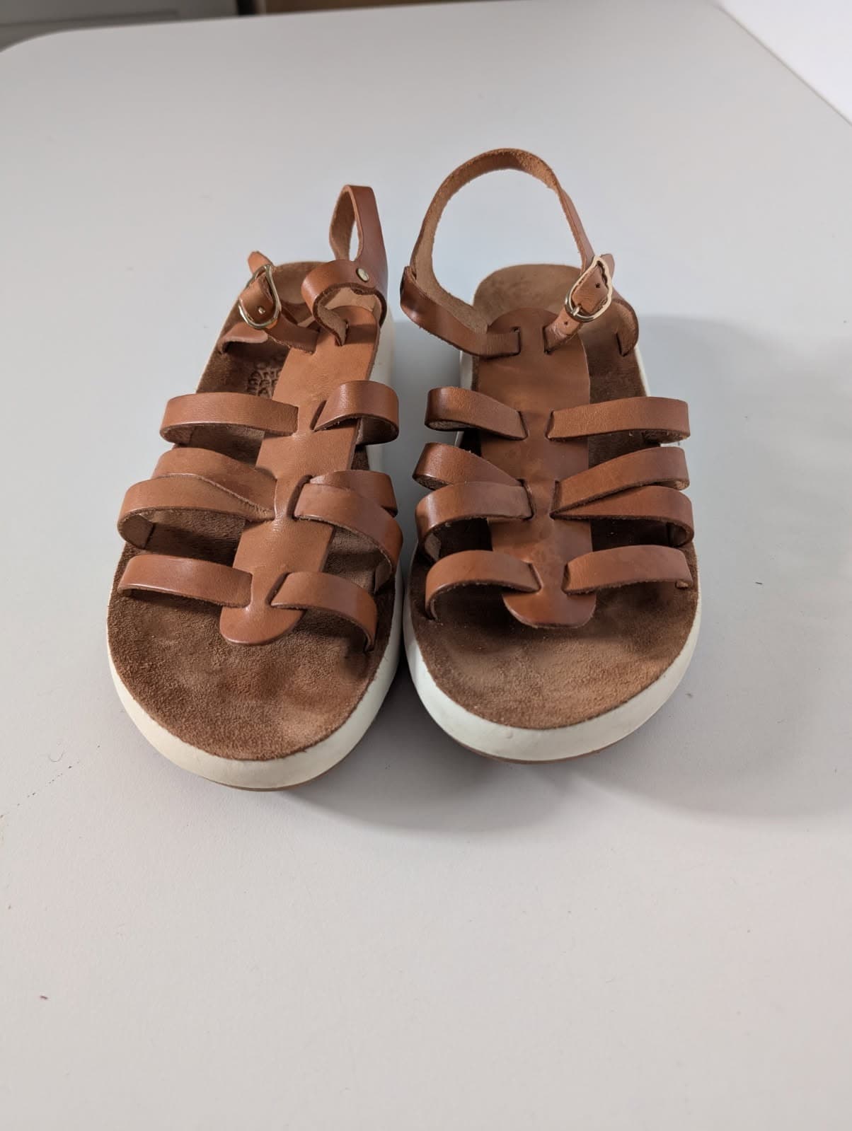 Ancient Greek Sandals - Tan Leather Gladiator Sandals EU 39 — photo 4 of 6