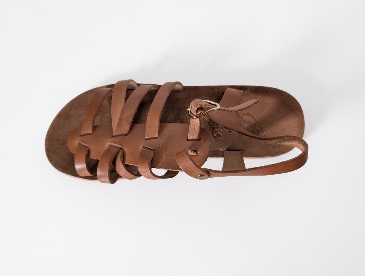 Ancient Greek Sandals - Tan Leather Gladiator Sandals EU 39 — photo 1 of 6
