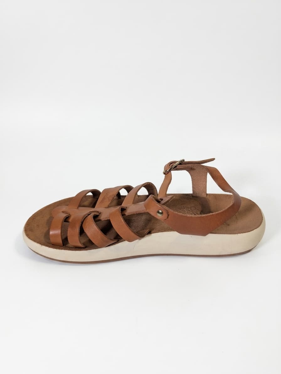 Ancient Greek Sandals - Tan Leather Gladiator Sandals Women's Size 39 — photo 1 of 8