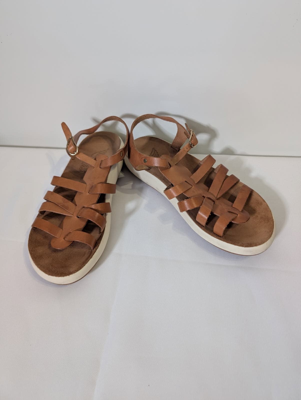 Ancient Greek Sandals - Tan Leather Gladiator Sandals Women's Size 39 — photo 3 of 8