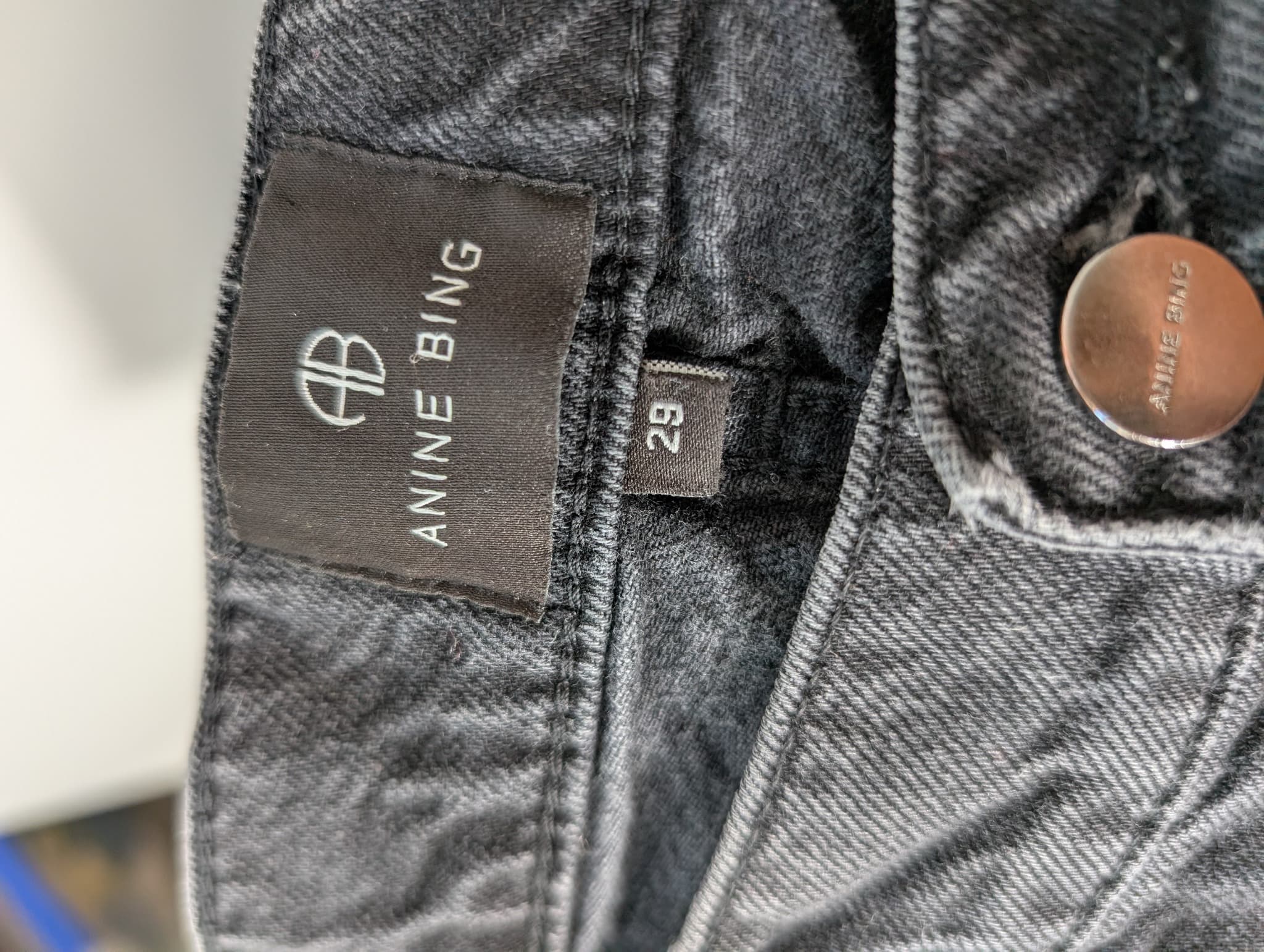 ANINE BING Tyler Jeans Washed Black Size 29 — photo 6 of 8
