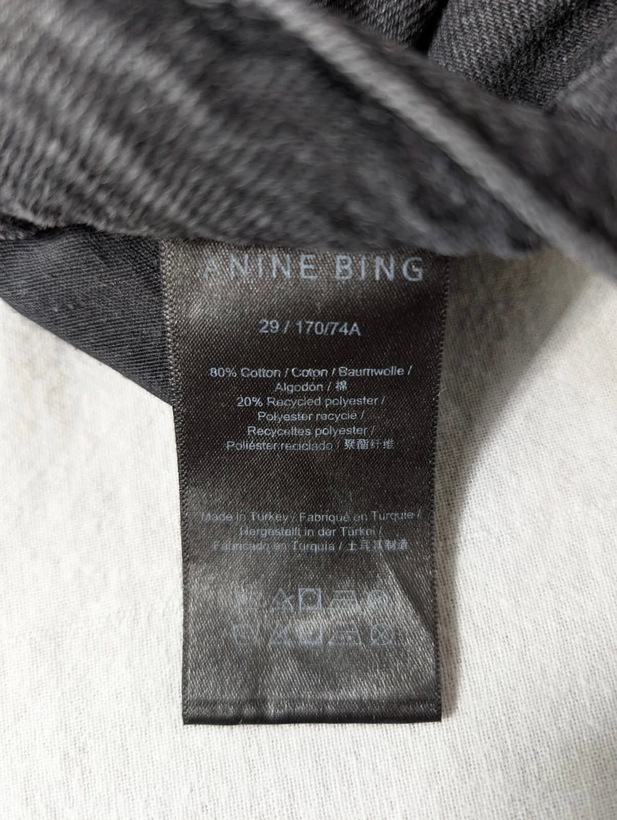 Anine Bing Tyler Jeans Washed Black Straight Leg Size 29 — photo 2 of 6