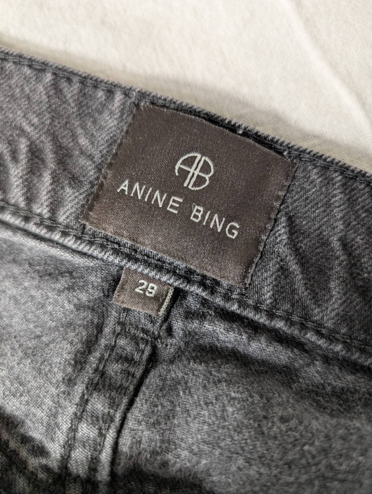 Anine Bing Tyler Jeans Washed Black Straight Leg Size 29 — photo 3 of 6