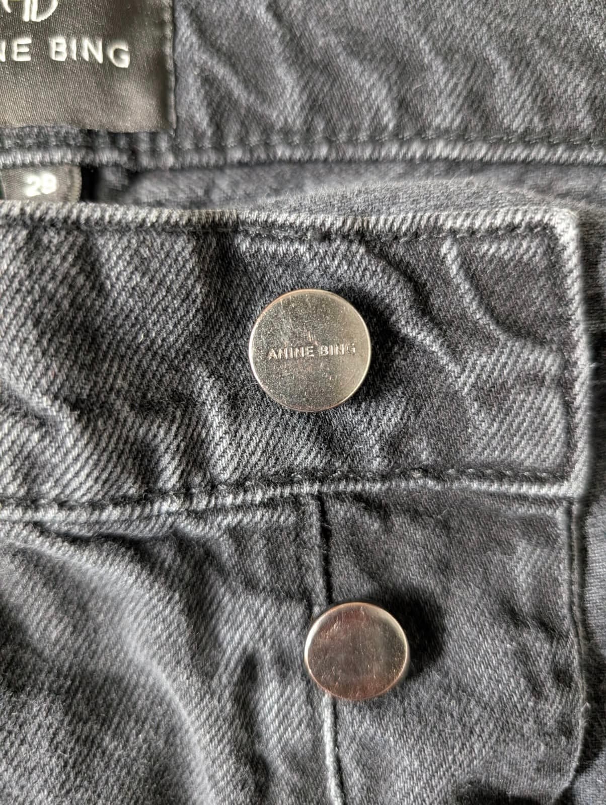 Anine Bing Tyler Jeans Washed Black Straight Leg Size 29 — photo 6 of 6