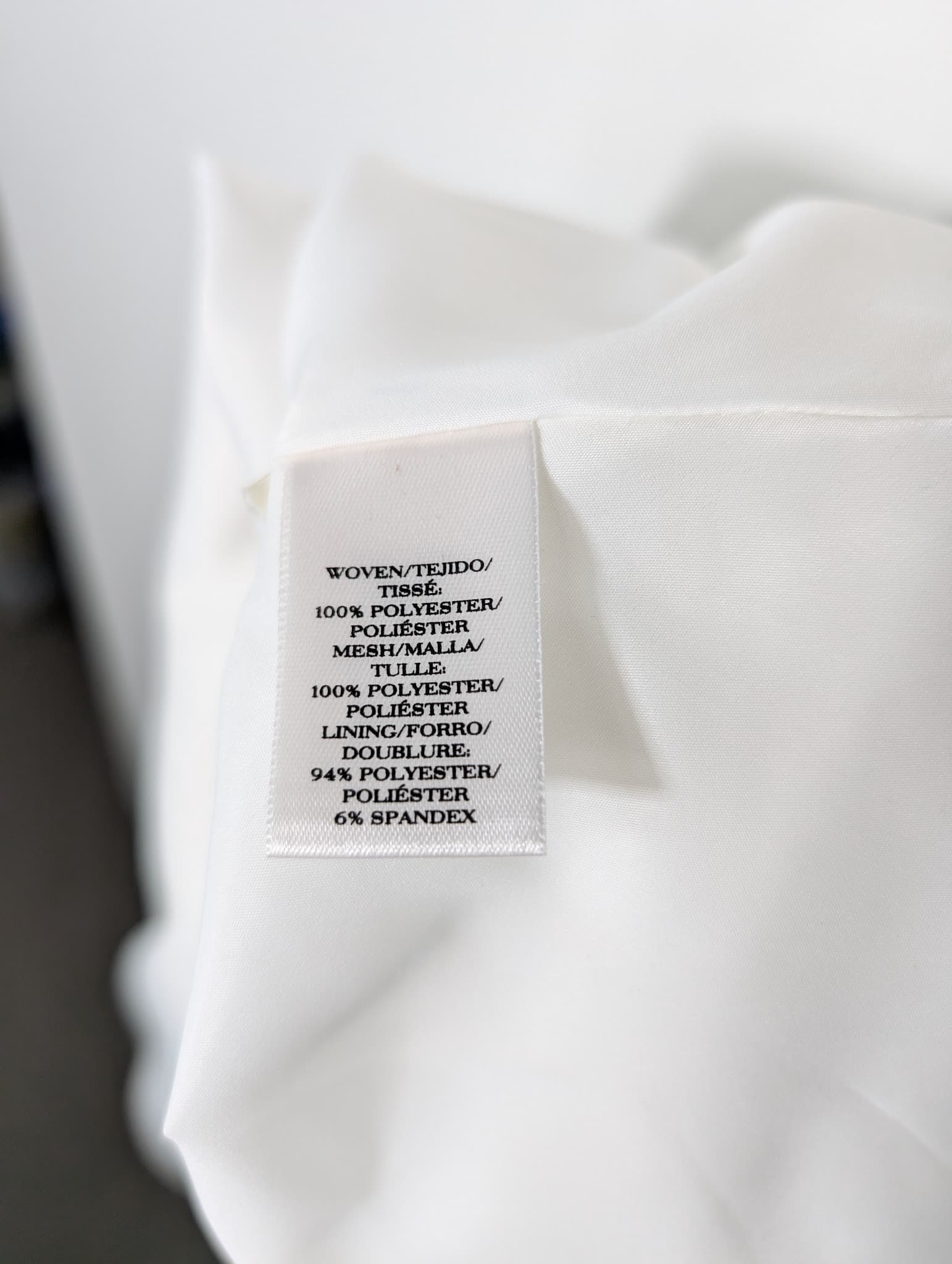 Ann Taylor Fit and Flare Dress White Sleeveless Textured Mesh Panel Size 6 — photo 6 of 7