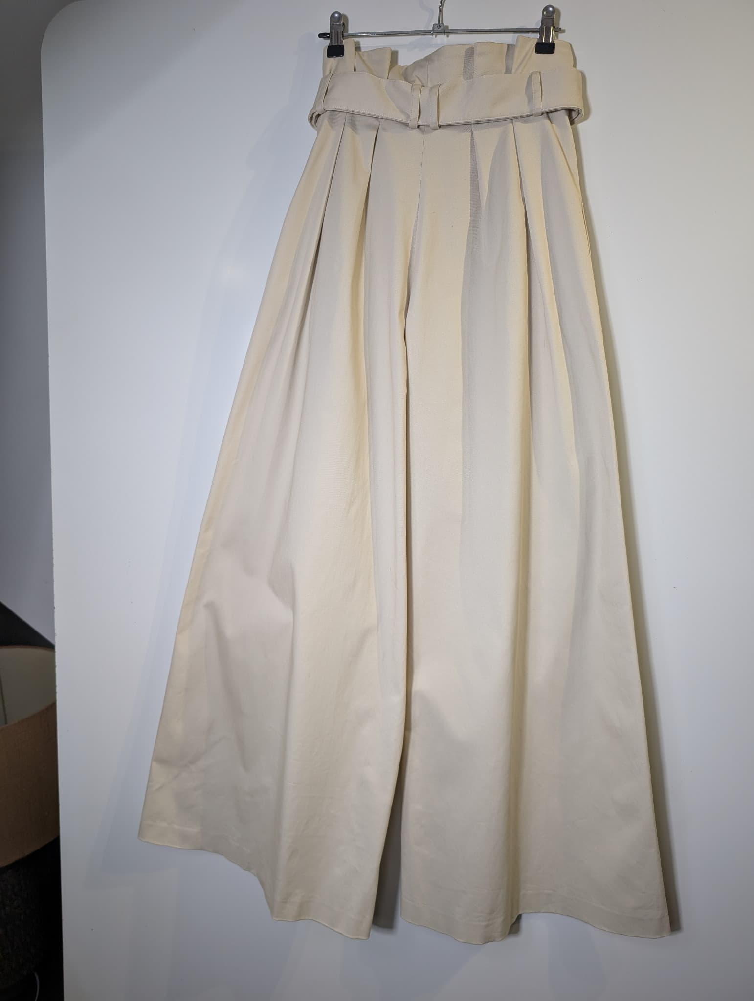ANNA QUAN Emmett Wide-Leg Belted Trousers Beige AU 8 — photo 4 of 9