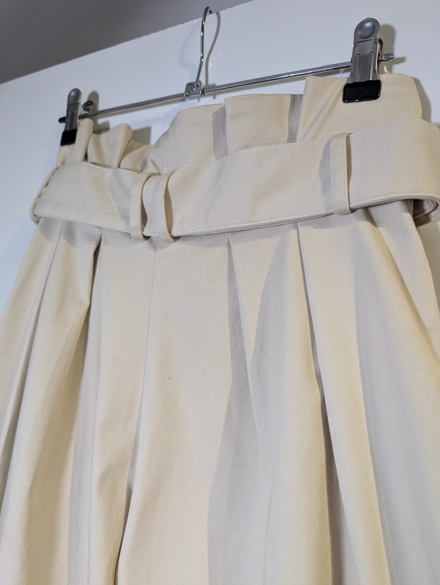 ANNA QUAN Emmett Wide-Leg Belted Trousers Beige AU 8 — photo 5 of 9