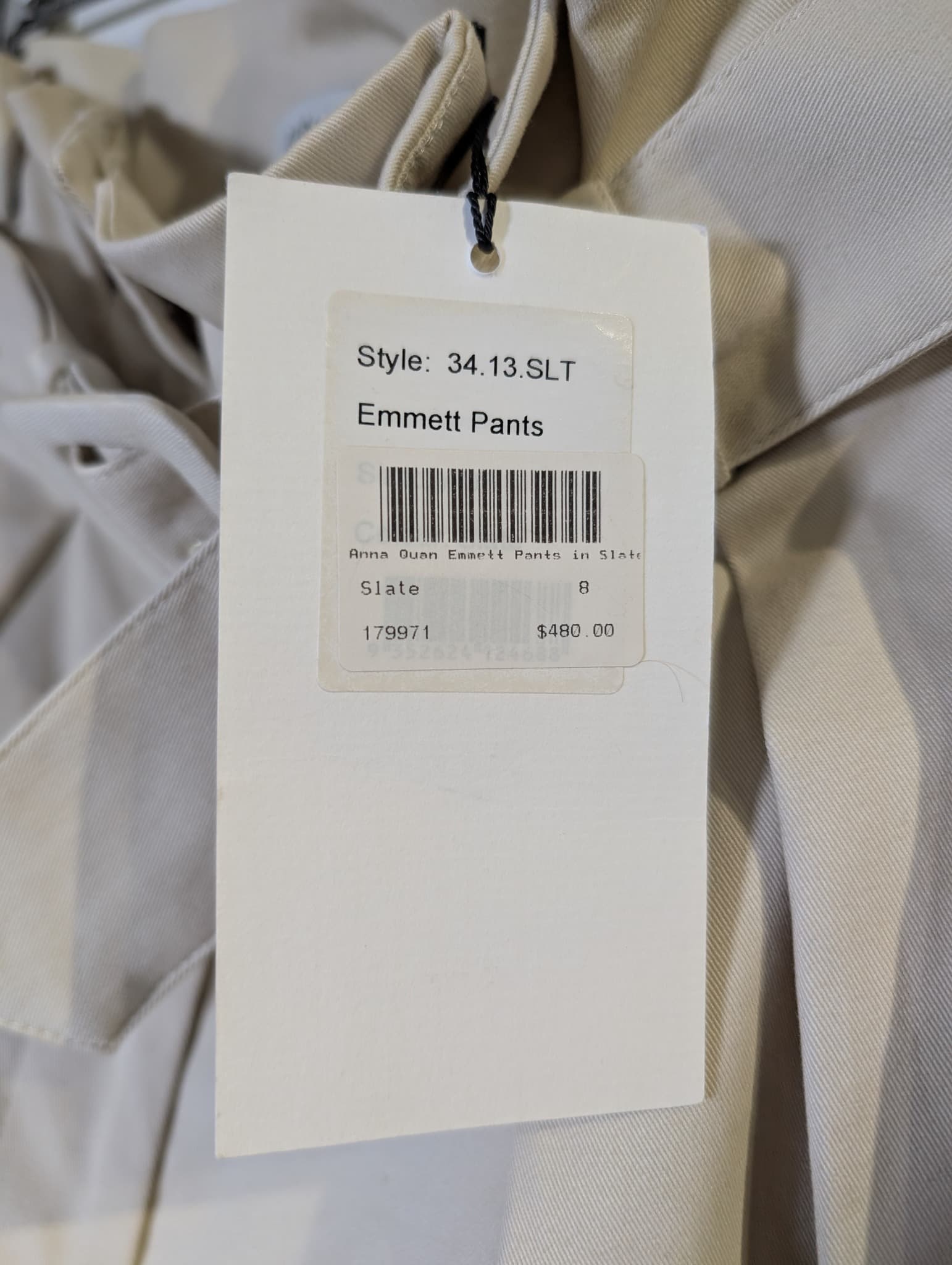 ANNA QUAN Emmett Wide-Leg Belted Trousers Beige AU 8 — photo 7 of 9