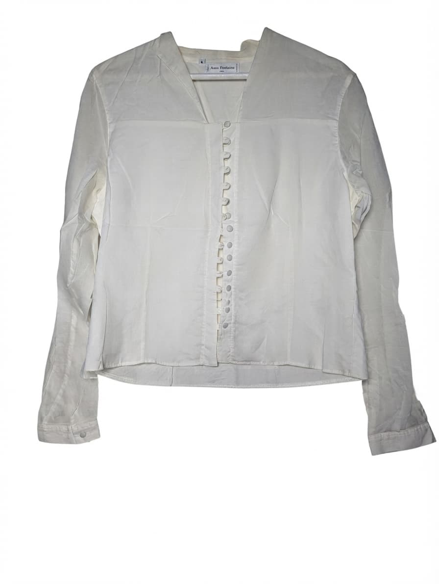 Anne Fontaine Button-Down Blouse White Size 4 — photo 1 of 7