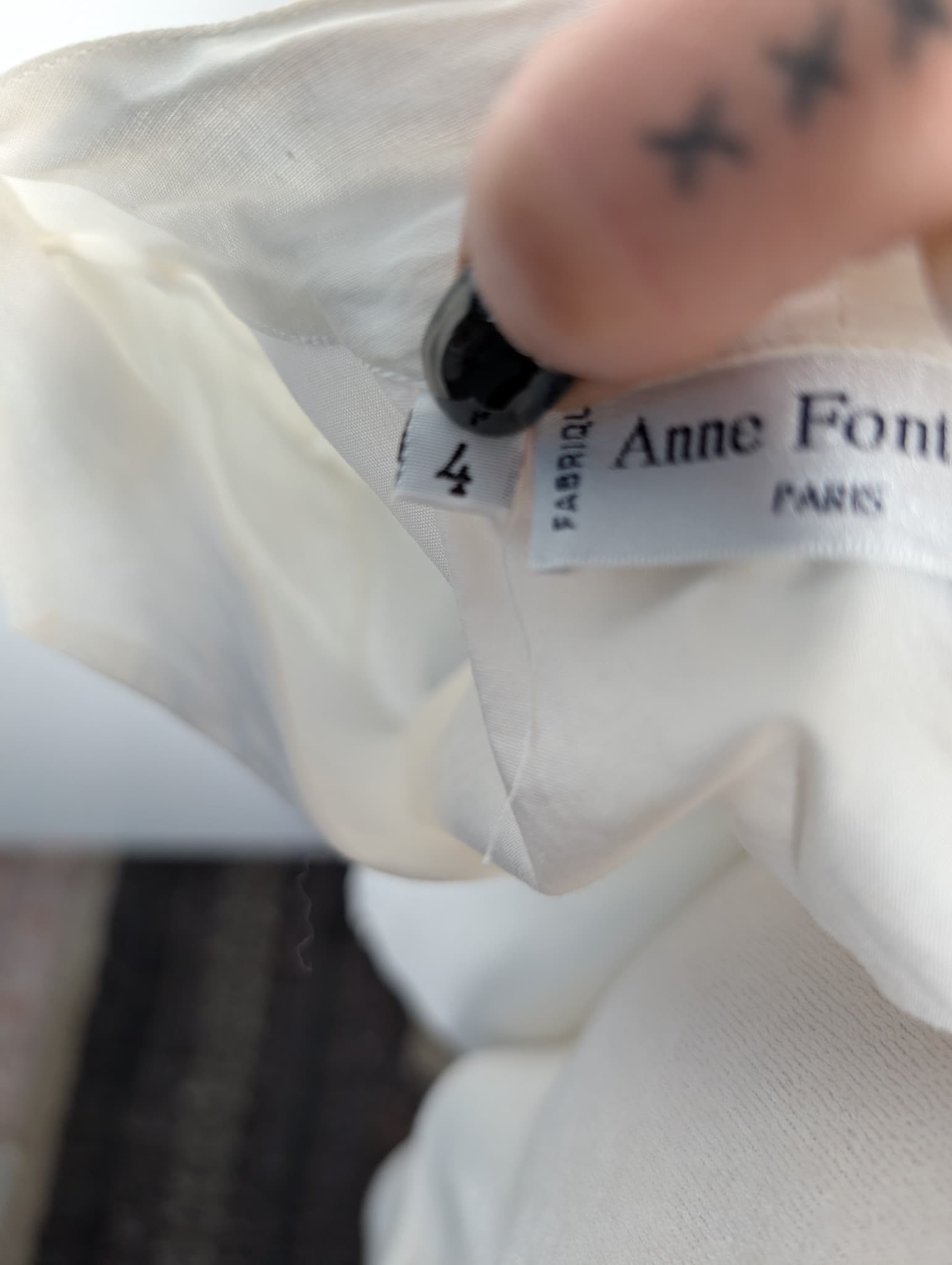 Anne Fontaine Button-Down Blouse White Size 4 — photo 6 of 7