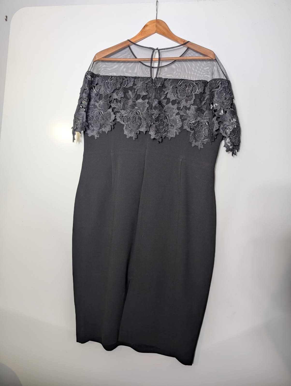 Anthea Crawford Black Mesh Evening Dress - Size 18 — photo 1 of 7