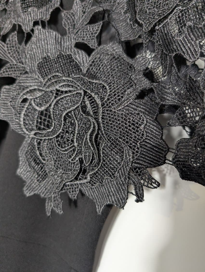 Anthea Crawford Black Mesh Evening Dress - Size 18 — photo 5 of 7