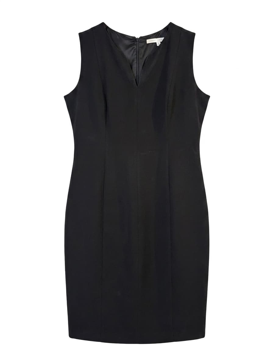 Anthea Crawford Black Sleeveless V-Neck Sheath Dress - Size 18 — photo 1 of 6