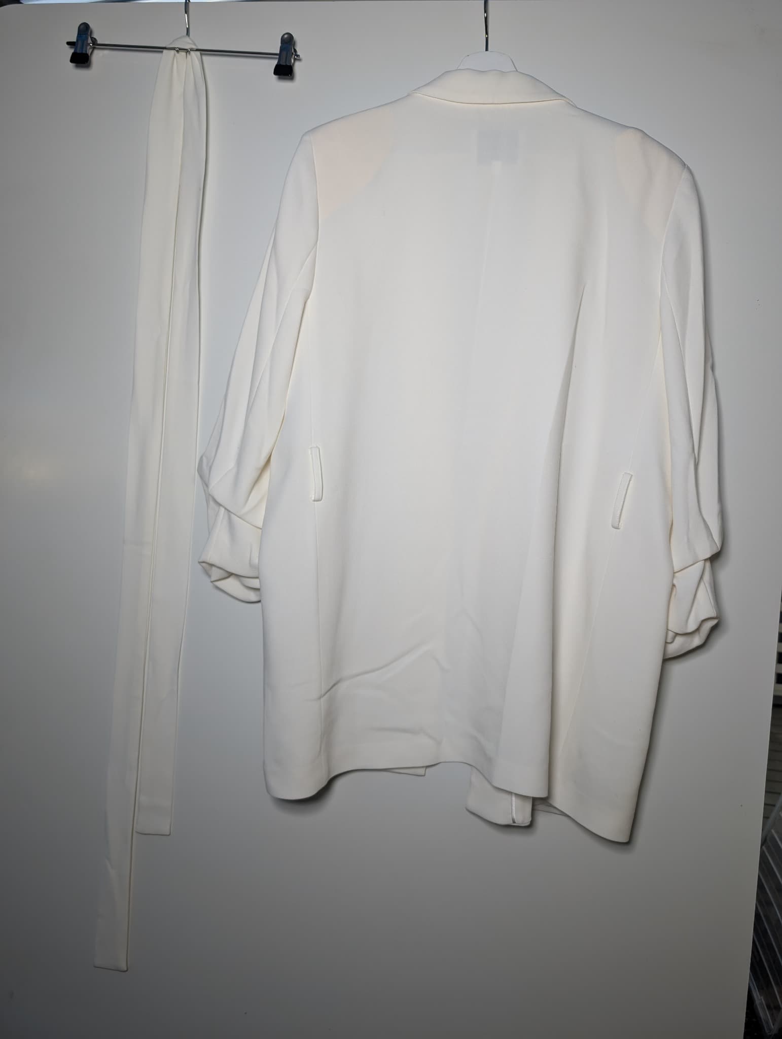 Anthea Crawford Crepe Blazer White Size 16 — photo 5 of 8