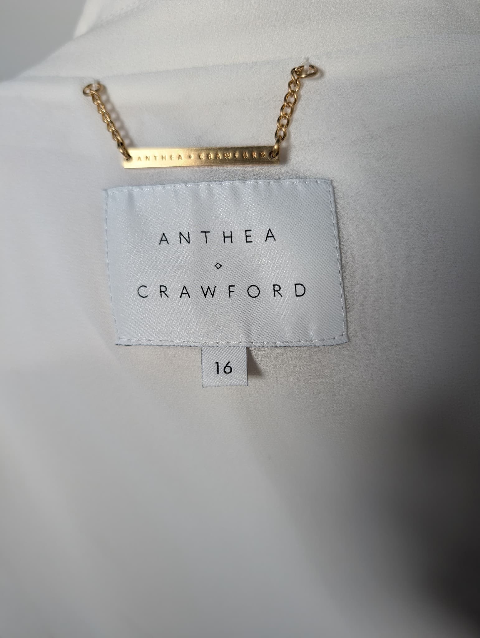 Anthea Crawford Crepe Blazer White Size 16 — photo 6 of 8