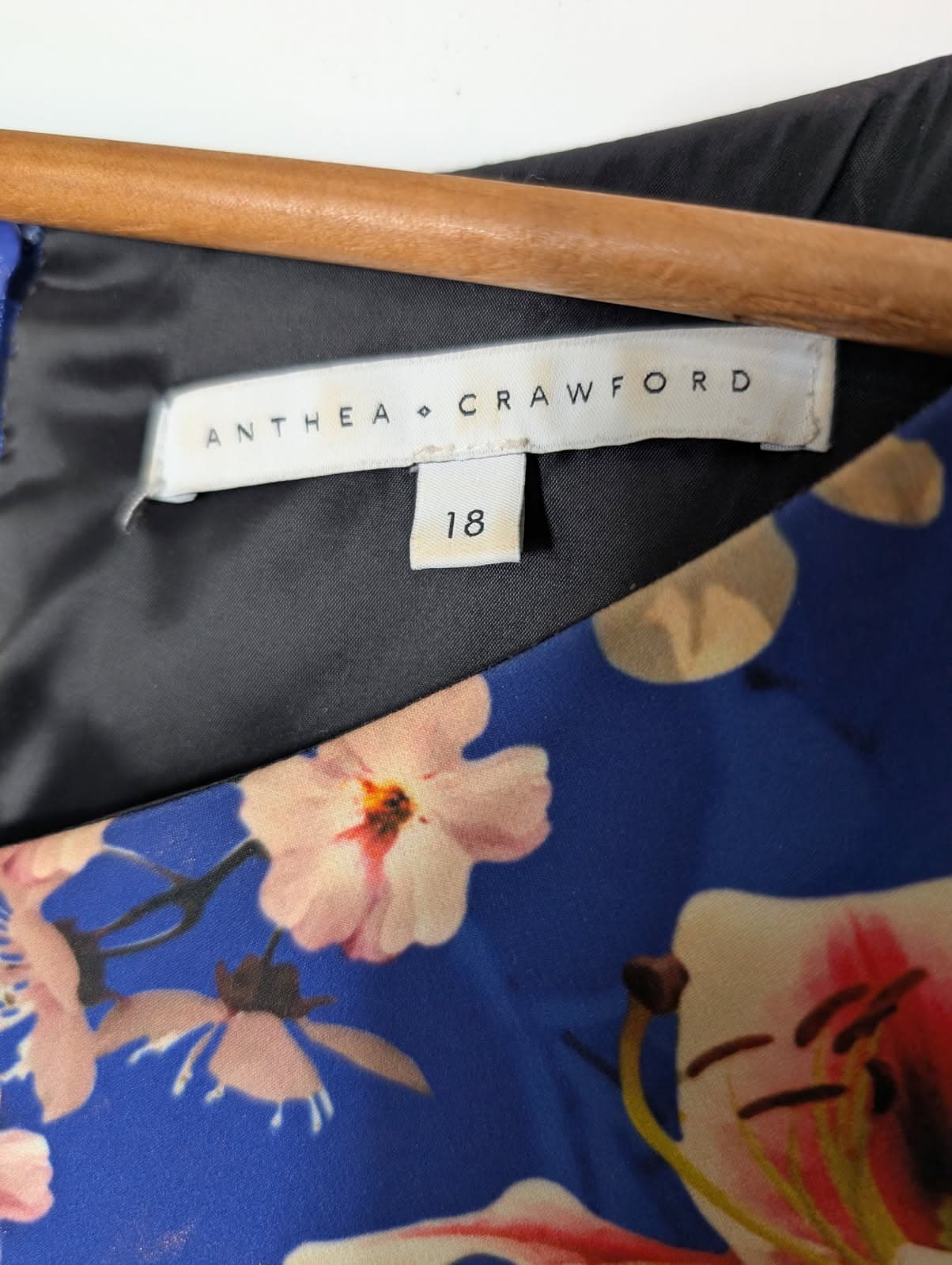 Anthea Crawford Floral Print Pencil Dress - Blue Size 18 — photo 5 of 7
