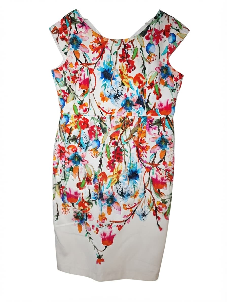 Anthea Crawford Floral Print Sheath Dress Size 18 — photo 1 of 8