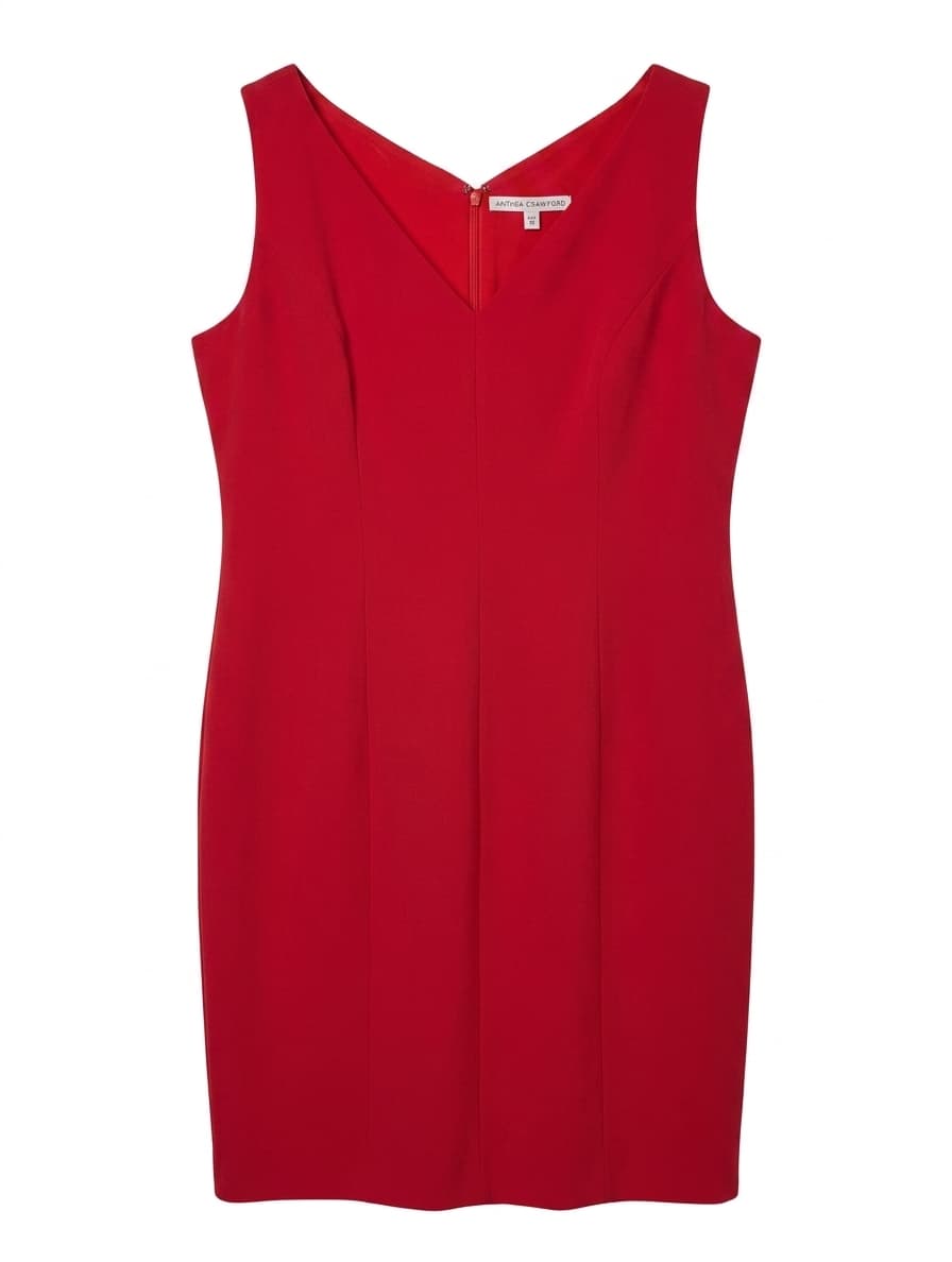 Anthea Crawford Red Sleeveless Sheath Dress - Size 18 — photo 1 of 6