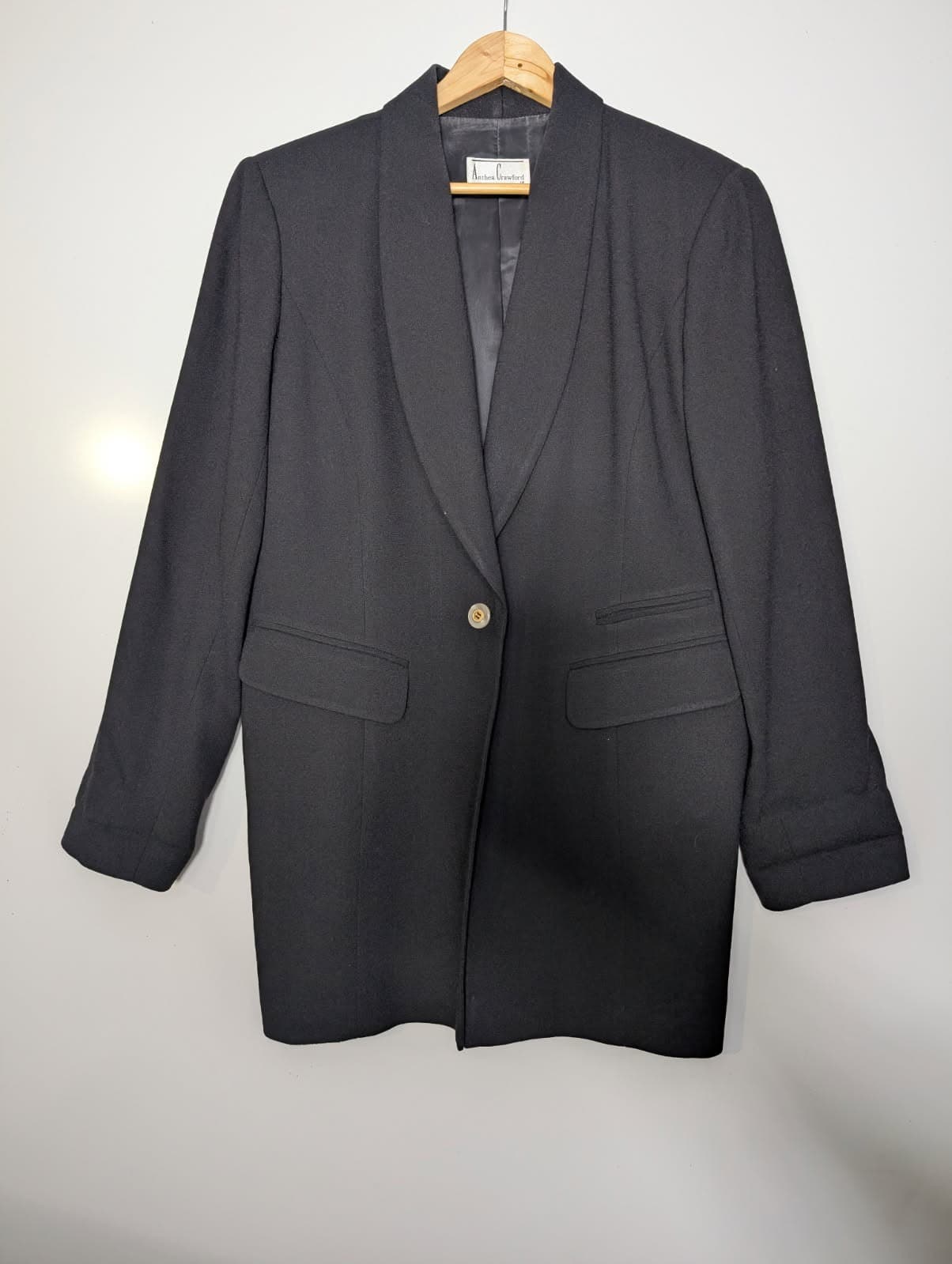 Anthea Crawford Women's Blazer - Pure New Wool Black Size 14 — photo 1 of 7