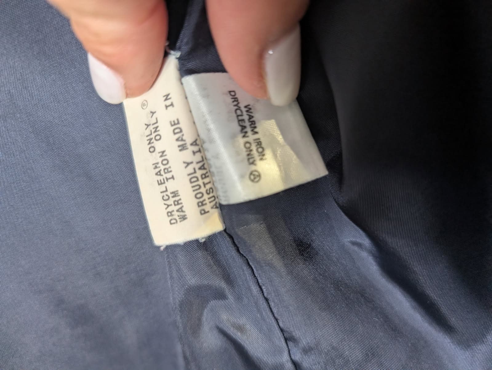 Anthea Crawford Women's Navy Double-Breasted Wool Blazer - Size 14 — photo 2 of 6