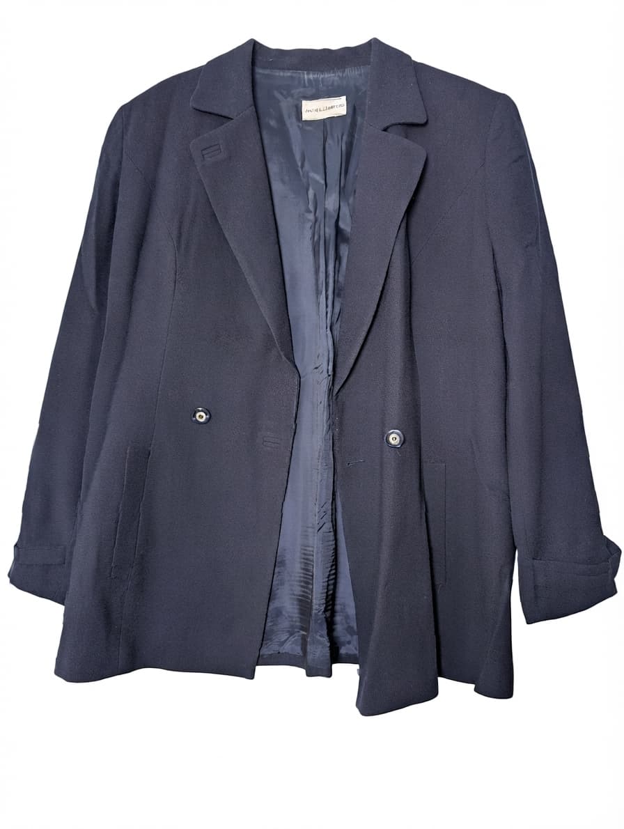 Anthea Crawford Wool Double-Breasted Blazer Navy Blue Women's AU 14 — photo 1 of 7