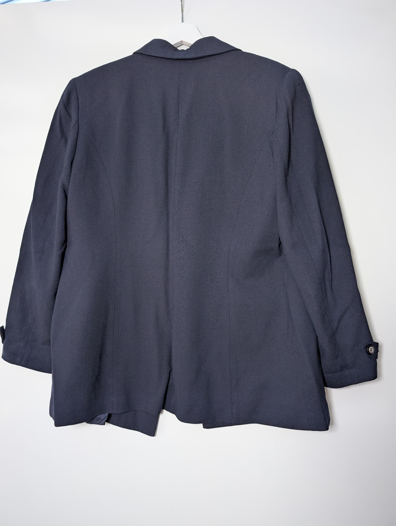 Anthea Crawford Wool Double-Breasted Blazer Navy Blue Women's AU 14 — photo 3 of 7