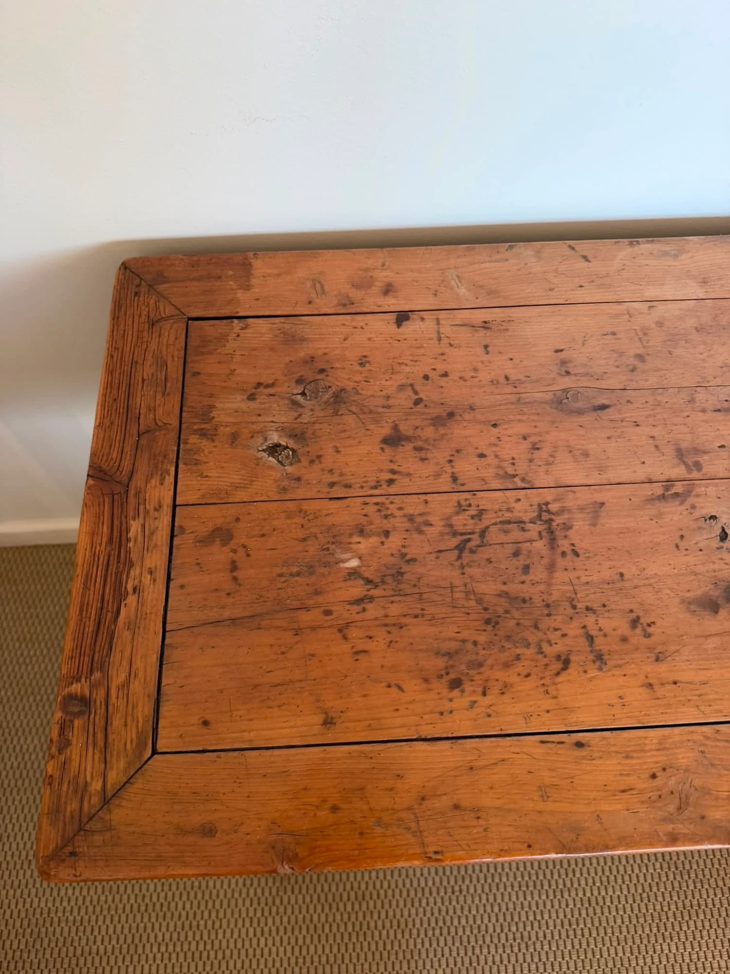 Antique Chinese Elm Wood Altar Table - Rustic Console Bench — photo 2 of 5