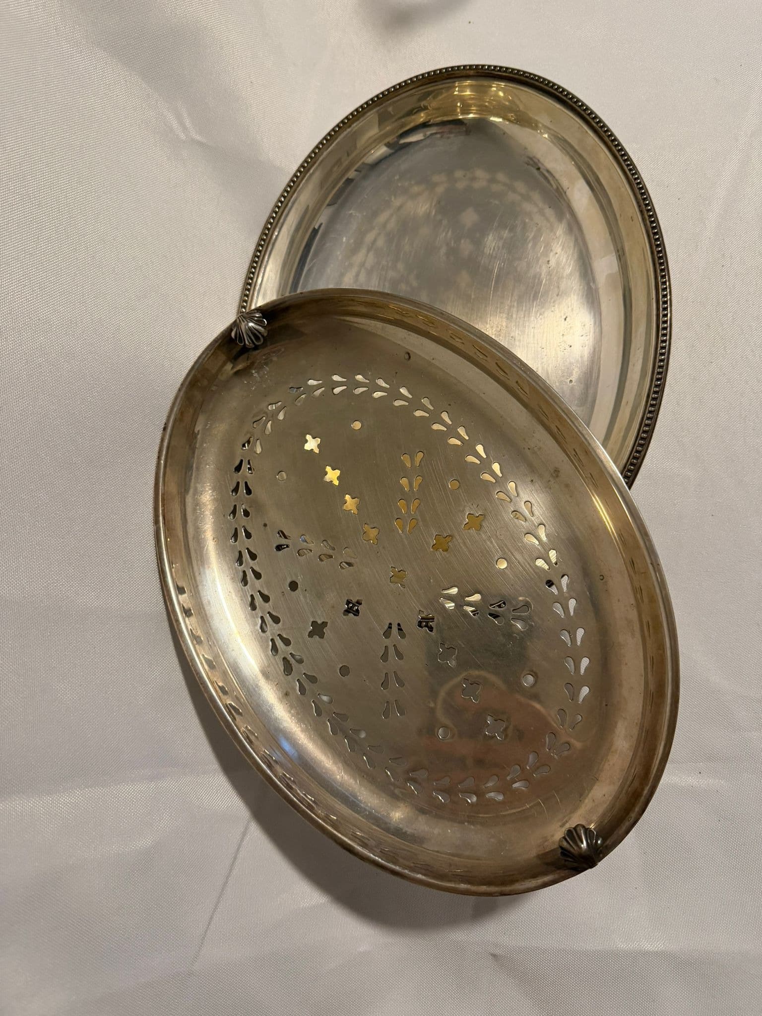 Antique Silver Plated Revolving Breakfast Dish Dome Food Warmer — photo 4 of 10