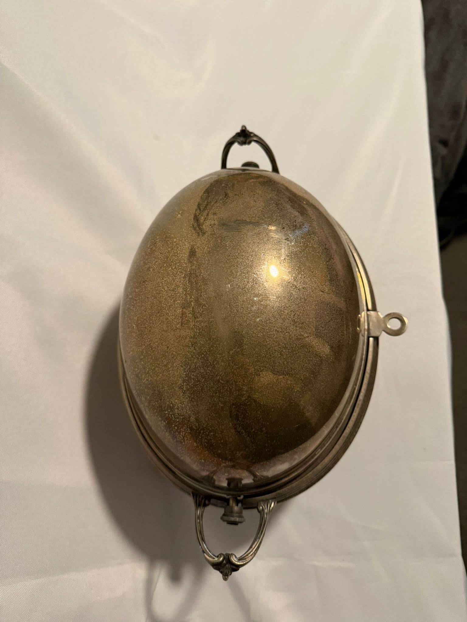 Antique Silver Plated Revolving Breakfast Dish Dome Food Warmer — photo 10 of 10