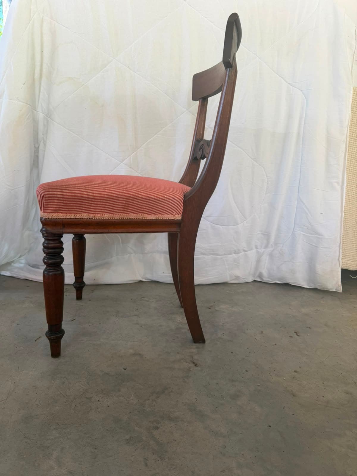 Antique Victorian Mahogany Dining Chair Balloon Back — photo 2 of 5