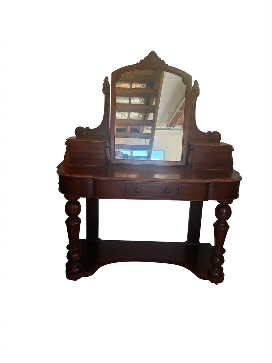Antique Victorian Mahogany Dressing Table with Adjustable Mirror — photo 1 of 8